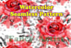 design a seamless watercolor and vector floral pattern