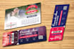 do wedding invitation postcard, events ticket, raffle ticket for you