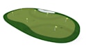 design golf putting green with landscape