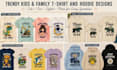 do custom t shirt graphics for babies, kids and adults, minimal t shirt design