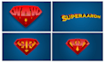 design 3d custom superhero superman logo