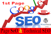 complete on page SEO and technical optimization of wordpress