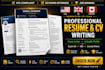 write edit professional UK USA canadian resume CV cover letter linkedin profile