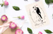 design a custom wedding invitations featuring silhouette