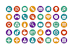 design flat graphic icon set