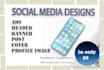 create astonishing social media designs and wix website