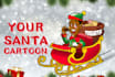 design your santa cartoon christmas logo