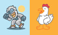 design a unique character mascot logo