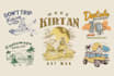 design vintage beach and surf illustration for clothing