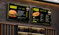 design restaurant menu, food flyer, price list, TV screen digital menu board