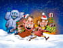 draw a cartoon christmas card