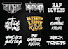 design music, dj, rock rap,band and brand logo