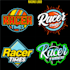 create fast and sporty racing text logo design