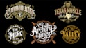 create a highly detailed vintage logo with classic, gothic, or western style