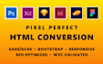 convert psd to html, sketch to html, xd to html, bootstrap 4