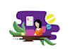 make modern illustrations vector web or amazing flat design