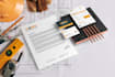design brand identity logo, with complete branding package