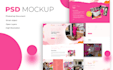 design your creative website layout editable in PSD