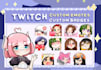 make custom chibi anime twitch overlay panels and emotes