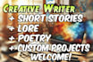 do creative writing, content writing, articles, and other creative work