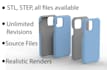 design custom 3d printable and manufacturable mobile cases