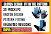 your gloves are beautiful in design and  fit in the pattern