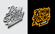 design a custom lettering logo for clothing brand