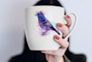 creative watercolor coffee mug design