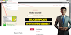 install SSL certificate, register your domain name and website hosting