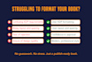 format your book for KDP, ebook and print publishing