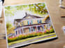 paint any picture in watercolors by hand
