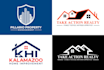 design minimalist real estate construction property mortgage realtor logo