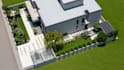 design your front yard and backyard landscape in 2d and 3d