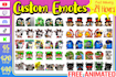 custom twitch emotes, discord emoji, youtube animated emotes