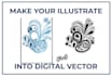 remake redraw redesign your logo raster to a vector file