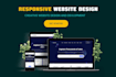 create a responsive landing page design or website design
