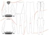 do fashion design clothing flat sketch and technical file