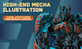 design sci fi mecha and robot concept art