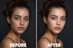 do professional photo retouching and skin smoothing
