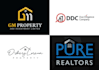 design modern business and realtor logo designs