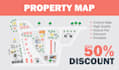design high quality property map illustration