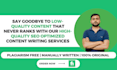 do SEO article writing, content writing and blog writing