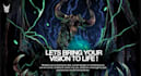create dark fantasy art illustration for albums cover, merch, tattoo