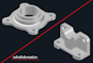 do 3d mechanical spare parts design in auto cad