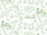 toile de jouy pattern design with vintage textile design hand drawn