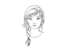 black and white pencil sketch colorful portrait hand sketch face sketch line