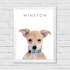 draw minimalist vector pet,dog,cat potraits