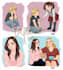 do cartoon or semi realistic half body portraits
