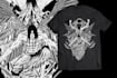 draw detailed dark art illustration for album cover or merch