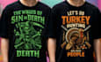 create an awesome t shirt  design just 3 hours